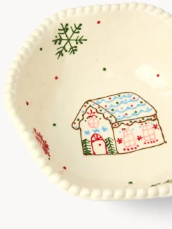 coincasa Insalatiere|Insalatiera in porcellana motivo villaggio di Natale Bianco