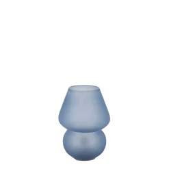 coincasa Lanterne E Vasi Da Esterno|Illuminazione Interni|Lampada led in vetro, ricarica USB H15 Blu