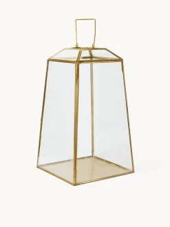 coincasa Lanterne, Candelieri E Portacandele|Altre Decorazioni Natalizie|Lanterna in vetro con finitura dorata Trasparente
