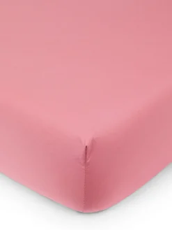 coincasa Biancheria Da Letto|Lenzuola Con Angoli|Lenzuolo con angoli in cotone percalle Zefiro Rosa scuro