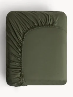 coincasa Biancheria Da Letto|Lenzuola Con Angoli|Lenzuolo con angoli in raso di cotone lavato tinta unita Verde