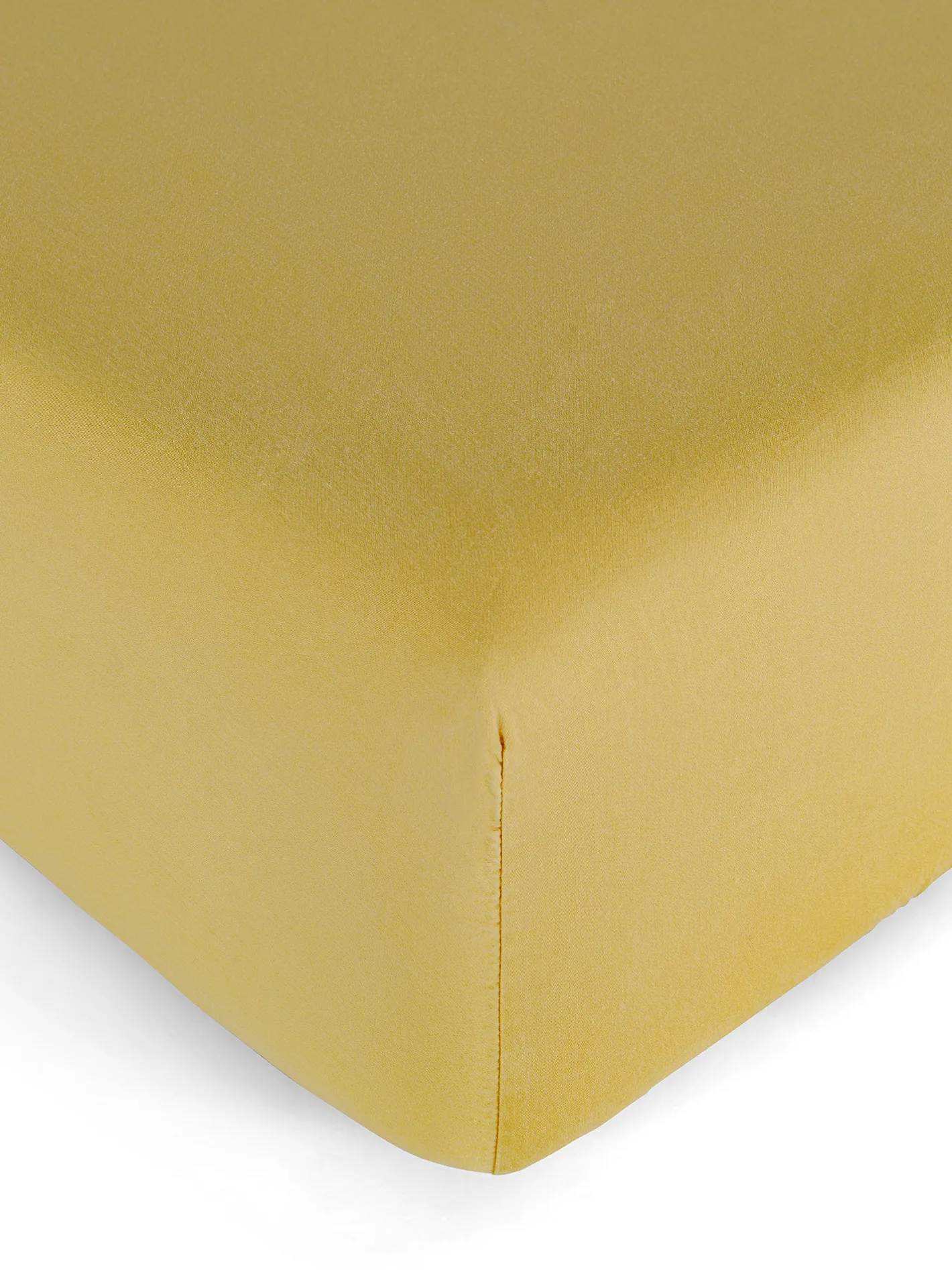 coincasa Biancheria Da Letto|Lenzuola Con Angoli|Lenzuolo con angoli raso di cotone tinta unita Zefiro Giallo scuro