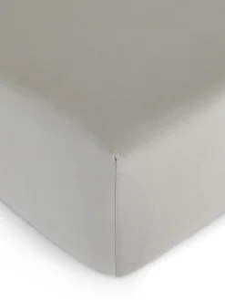 coincasa Biancheria Da Letto|Lenzuola Con Angoli|Lenzuolo con angoli raso di cotone tinta unita Zefiro Grigio chiaro