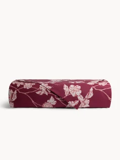 coincasa Biancheria Da Letto|Lenzuola|Lenzuolo liscio in cotone percalle double face Rosso bordeaux