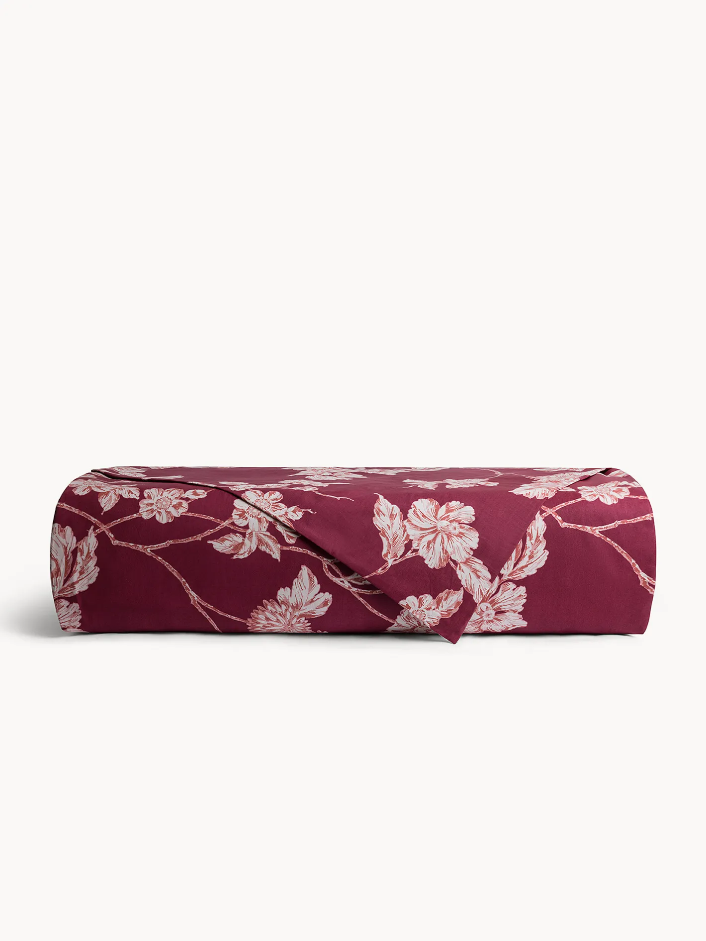 coincasa Biancheria Da Letto|Lenzuola|Lenzuolo liscio in cotone percalle double face Rosso bordeaux