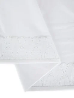 coincasa Biancheria Da Letto|Lenzuola|Lenzuolo liscio in pregiato cotone percalle Portofino Bianco