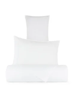 society limonta Biancheria Da Letto|Lenzuola|Lenzuolo liscio percalle di cotone stampato Special Capsule SOCIETY Made in Italy per Coincasa Bianco