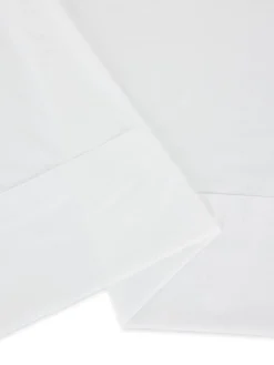 society limonta Biancheria Da Letto|Lenzuola|Lenzuolo liscio percalle di cotone stampato Special Capsule SOCIETY Made in Italy per Coincasa Bianco