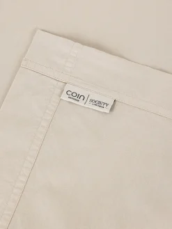 society limonta Biancheria Da Letto|Lenzuola|Lenzuolo liscio percalle di cotone stampato Special Capsule SOCIETY Made in Italy per Coincasa Beige