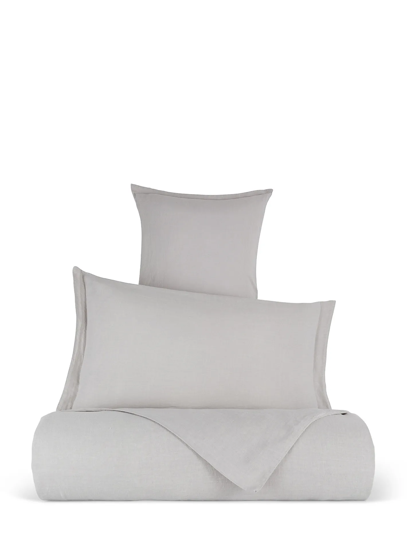 coincasa Biancheria Da Letto|Lenzuola|Lenzuolo liscio puro lino tinta unita Zefiro Grigio chiaro