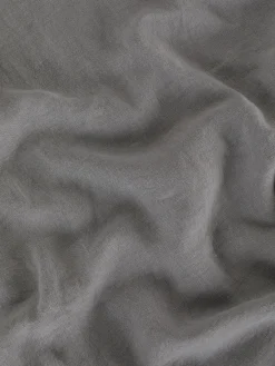 coincasa Biancheria Da Letto|Lenzuola|Lenzuolo liscio puro lino tinta unita Zefiro Grigio scuro