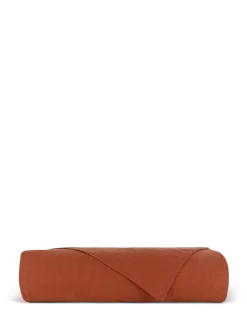 coincasa Lenzuola|Lenzuolo liscio puro lino tinta unita Zefiro Rosso mattone