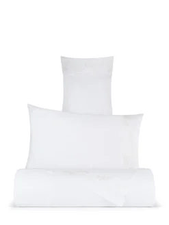 coincasa Biancheria Da Letto|Lenzuola|Lenzuolo ricamato in raso di cotone extra fine Portofino Bianco