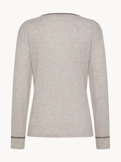 Homewear|Maglia da pigiama in maglina Ecrù