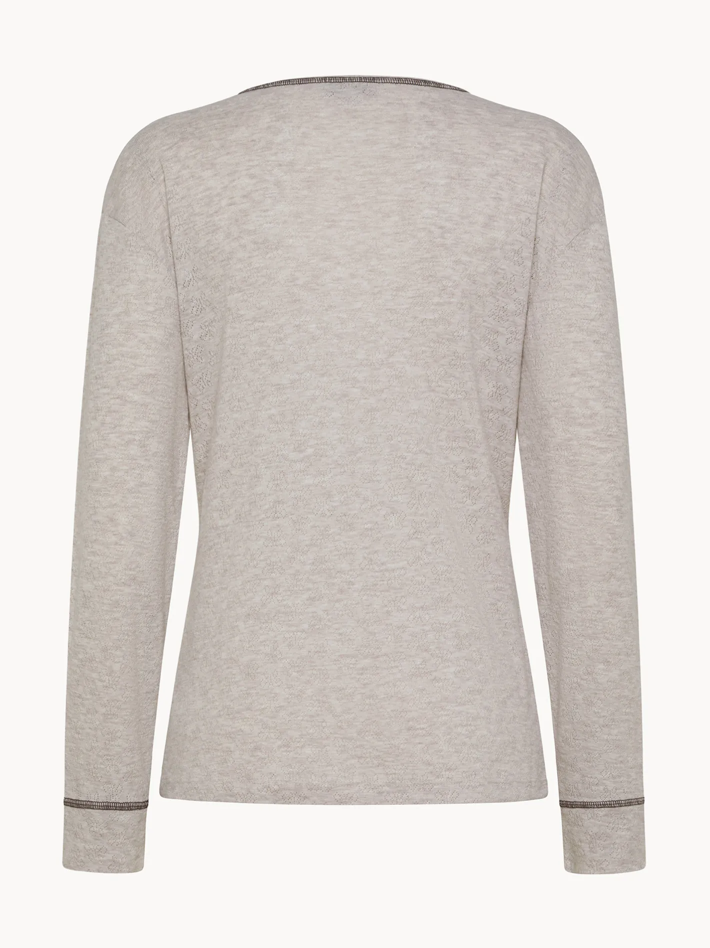 Homewear|Maglia da pigiama in maglina Ecrù