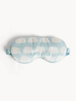 coincasa Homewear|Mascherina notte in tessuto setoso con stampa Azzurro