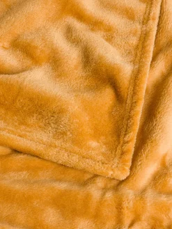 coincasa Biancheria Da Letto|Coperte E Plaid|Maxi plaid flannel fleece Oro