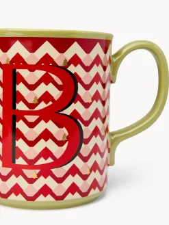 coincasa Tazze, Mug E Tazzine|Tazze, Mug E Tazzine Natalizie|Mug in ceramica lettera B Rosso