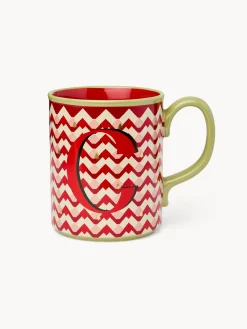 coincasa Tazze, Mug E Tazzine|Tazze, Mug E Tazzine Natalizie|Mug in ceramica lettera C Rosso