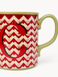 coincasa Tazze, Mug E Tazzine|Tazze, Mug E Tazzine Natalizie|Mug in ceramica lettera C Rosso