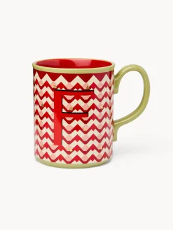 coincasa Tazze, Mug E Tazzine|Tazze, Mug E Tazzine Natalizie|Mug in ceramica lettera F Rosso