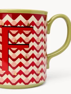 coincasa Tazze, Mug E Tazzine|Tazze, Mug E Tazzine Natalizie|Mug in ceramica lettera F Rosso