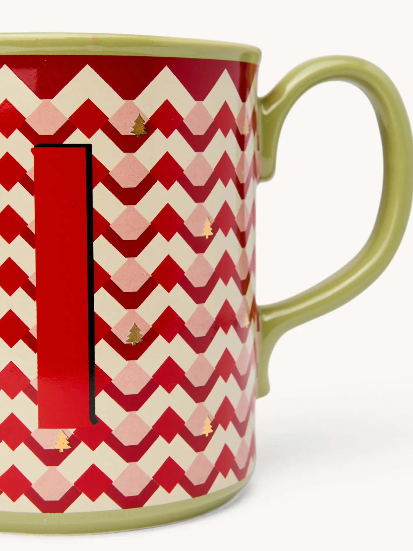 coincasa Tazze, Mug E Tazzine|Tazze, Mug E Tazzine Natalizie|Mug in ceramica lettera I Rosso