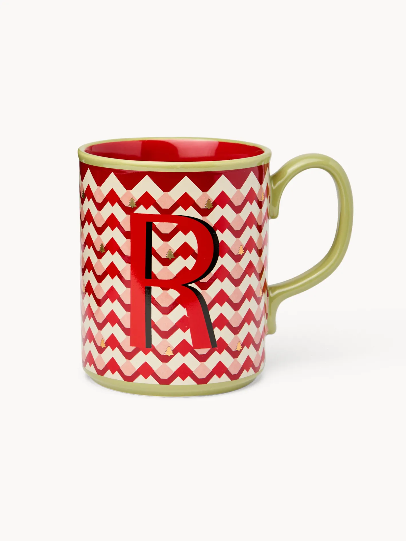 coincasa Tazze, Mug E Tazzine|Tazze, Mug E Tazzine Natalizie|Mug in ceramica lettera R Rosso