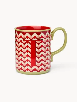 coincasa Tazze, Mug E Tazzine|Tazze, Mug E Tazzine Natalizie|Mug in ceramica lettera T Rosso