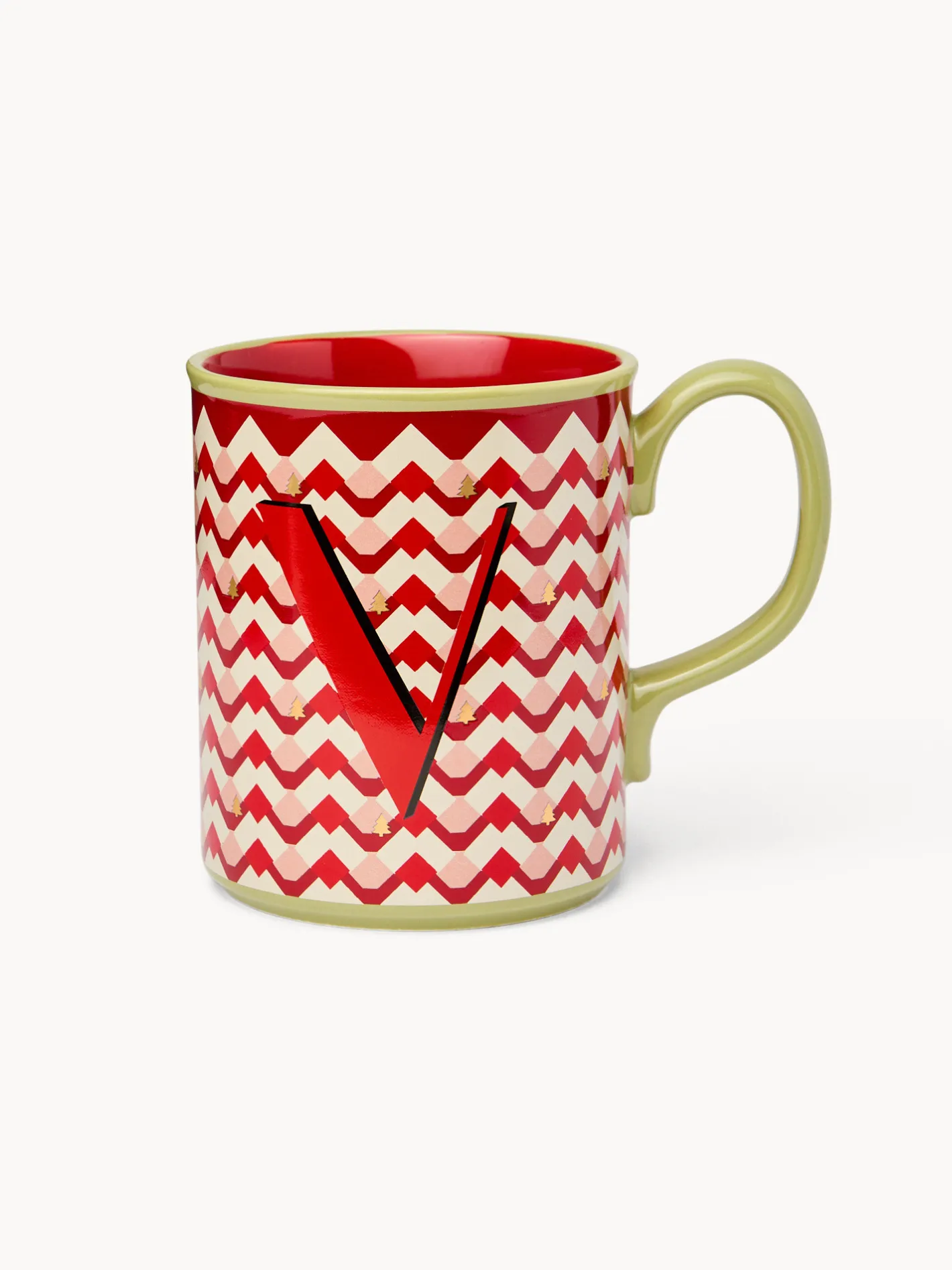 coincasa Tazze, Mug E Tazzine|Tazze, Mug E Tazzine Natalizie|Mug in ceramica lettera V Rosso