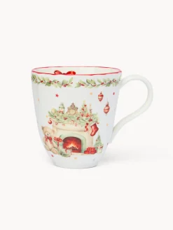 coincasa Tazze, Mug E Tazzine Natalizie|Tazze, Mug E Tazzine|Mug in porcellana Natale vintage Bianco