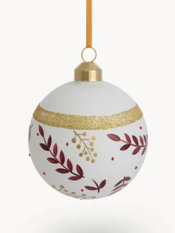 coincasa Palline|Pallina addobbo albero in vetro Bianco