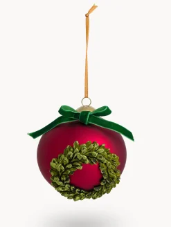 coincasa Palline|Pallina addobbo albero in vetro Rosso