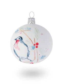 coincasa Palline|Pallina in vetro decorata a mano Bianco