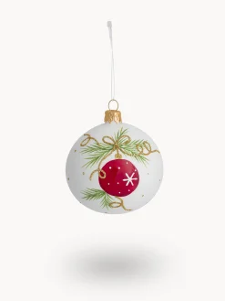 coincasa Palline|Pallina in vetro soffiato a bocca da artigiani europei Bianco