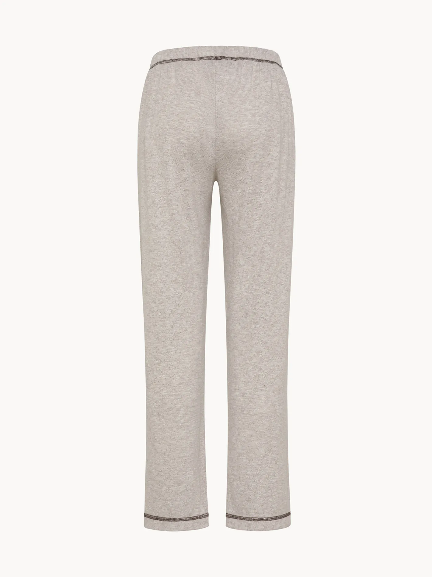 Homewear|Pantaloni da pigiama in maglina Ecrù