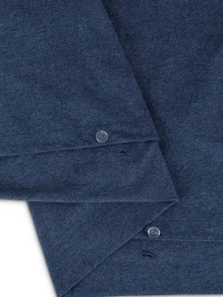 coincasa Biancheria Da Letto|Copripiumini|Parure copripiumino jersey di cotone tinta unita Blu