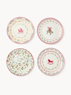 coincasa Piatti|Piatti Natalizi|Piattini pane in new bone china decoro crochet Bianco