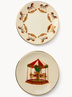 coincasa Piatti|Piatti Natalizi|Piattini pane in stoneware decorato Multicolor