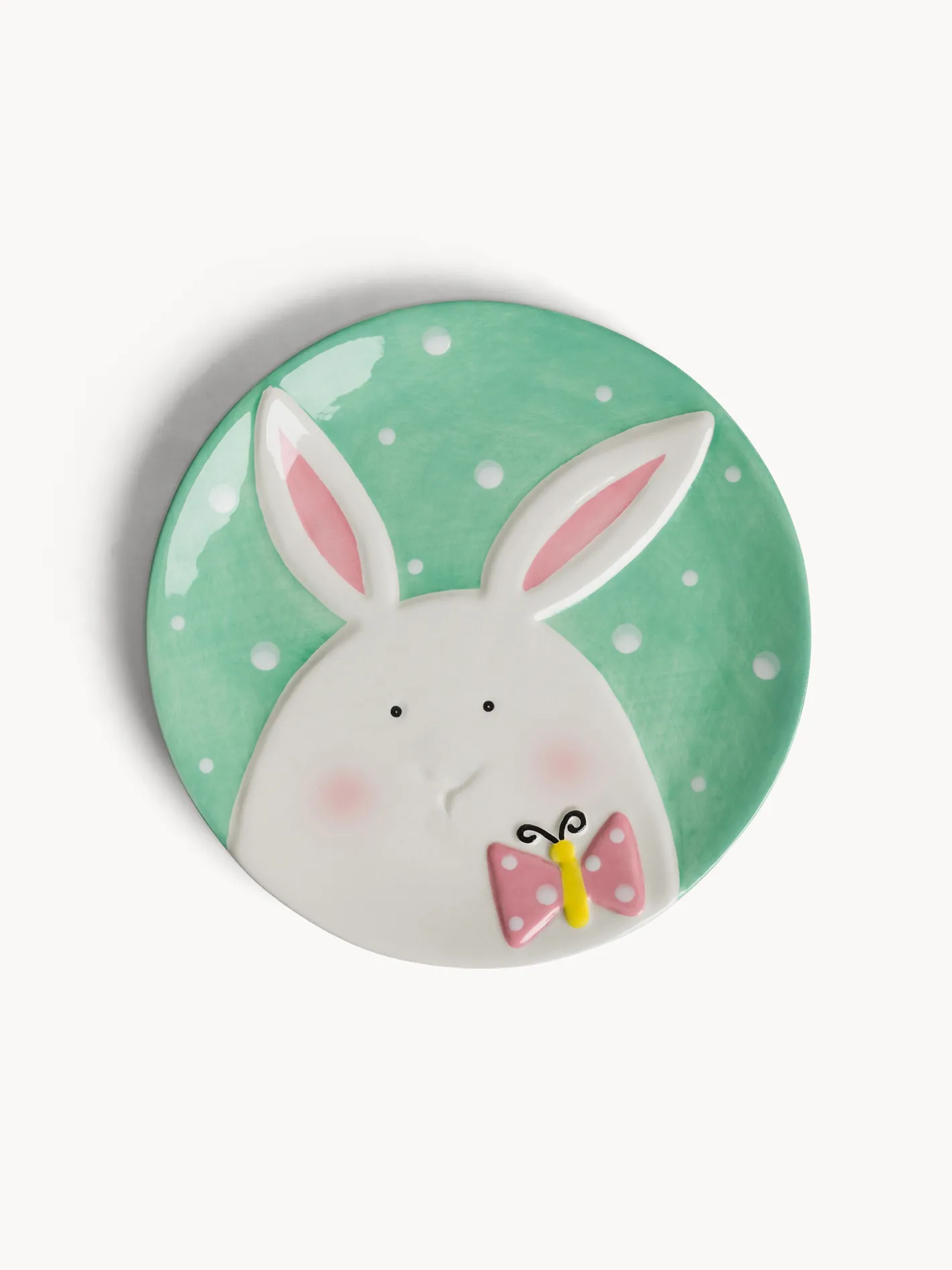 coincasa Piatti|Piattino in ceramica decoro coniglio Multicolor