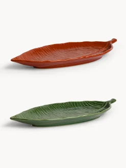 coincasa Piatti|Piattino in stoneware a forma di foglia Multicolor
