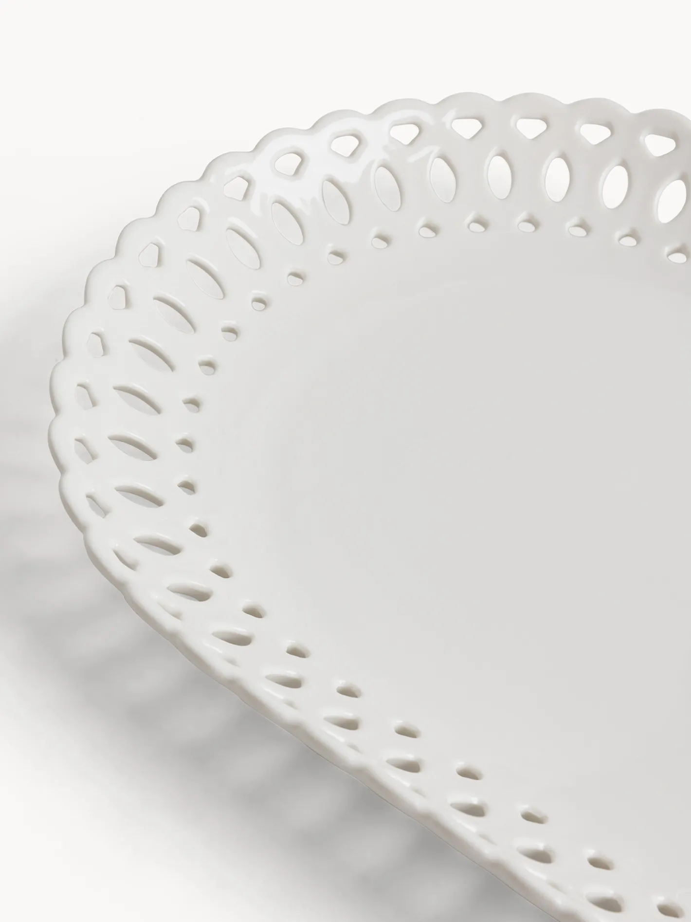 coincasa Piatti|Piatto da portata in porcellana traforata Bianco