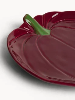 Piatti|Piatto da portata in stoneware a forma di zucca Rosso bordeaux