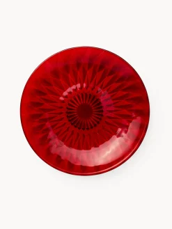 coincasa Piatti|Piatti Natalizi|Piatto da portata in vetro spruzzato stampato Rosso