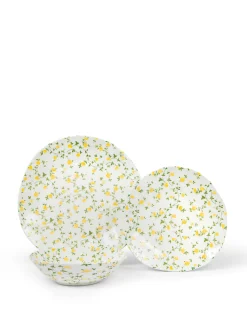 coincasa Piatti|Piatto fondo porcellana motivo fiorellino Bianco