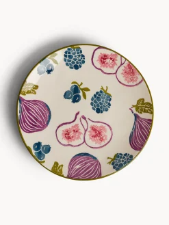 Piatti|Piatto frutta in ceramica motivo fichi dipinto a mano Multicolor