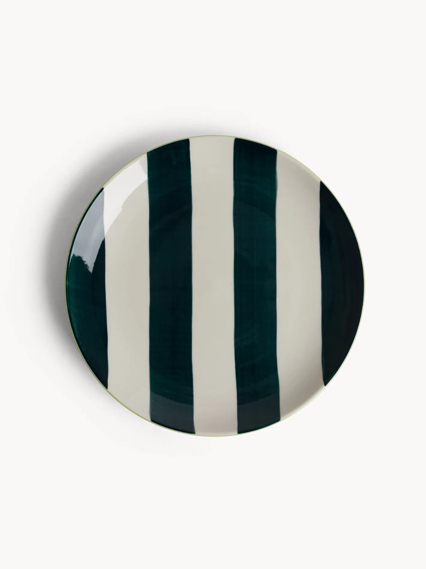 coincasa Piatti|Piatto frutta in ceramica a righe Multicolor