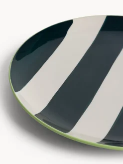 coincasa Piatti|Piatto frutta in ceramica a righe Multicolor