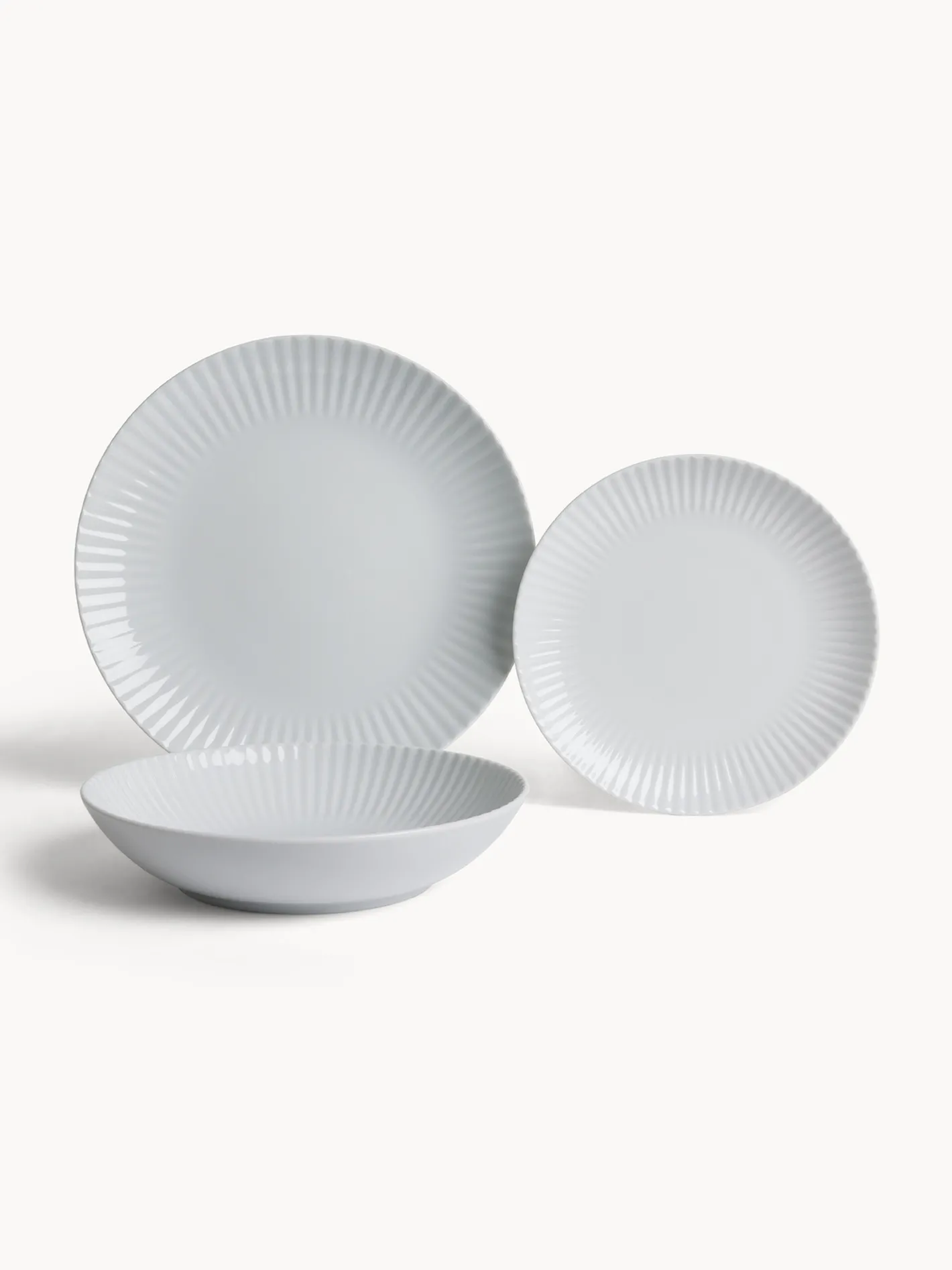 coincasa Piatti|Piatto frutta in porcellana Country chic Bianco