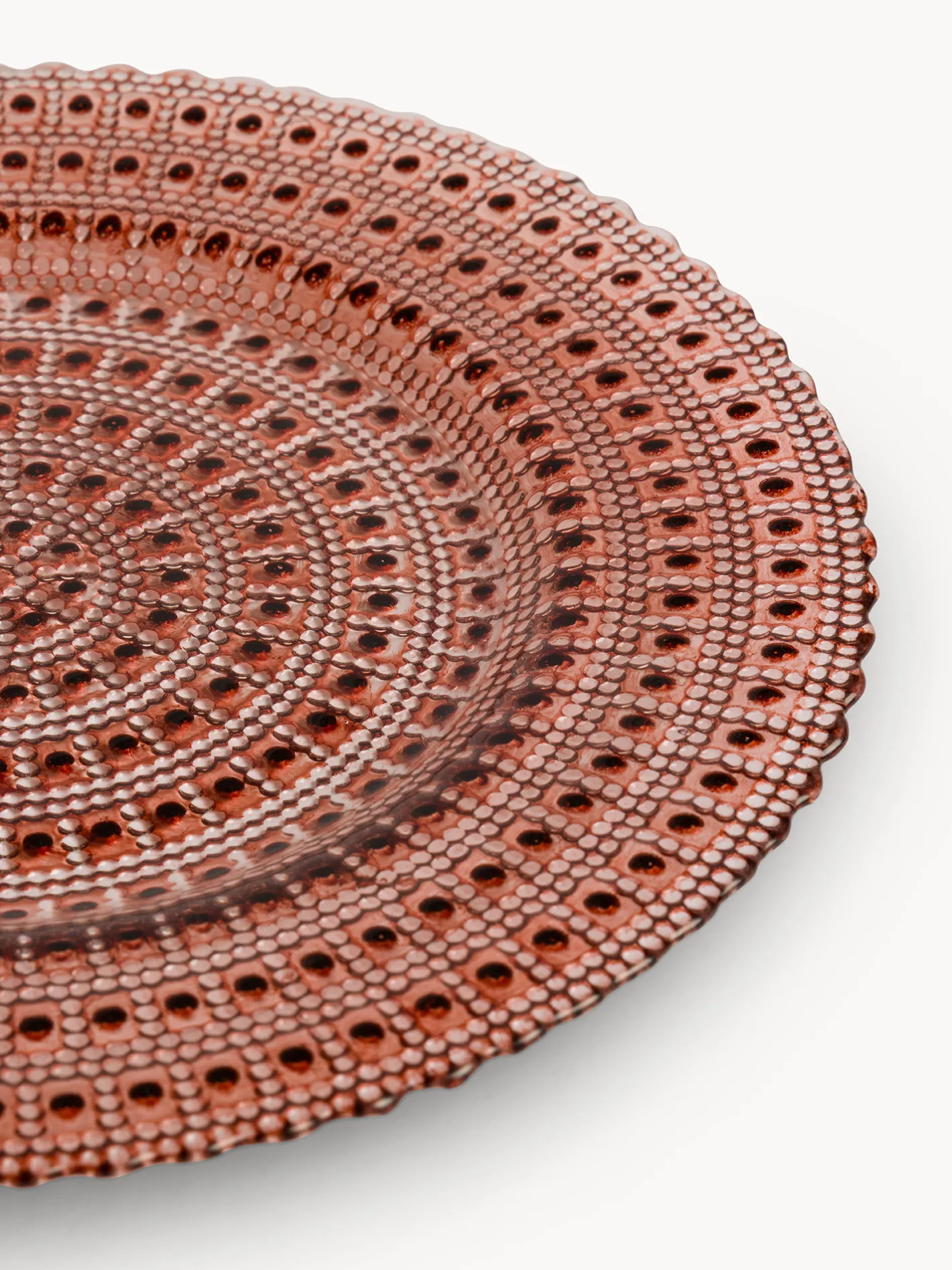 Piatti|Piatto frutta in vetro Arancione chiaro